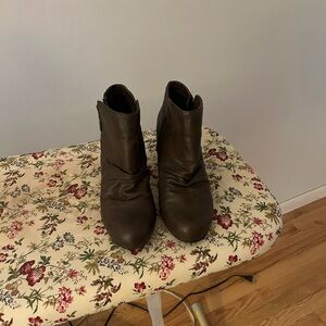 Fergalicious Dark Brown Ankle Booties